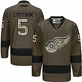 Glued Detroit Red Wings #5 Nicklas Lidstrom Green Salute to Service NHL Jersey,baseball caps,new era cap wholesale,wholesale hats